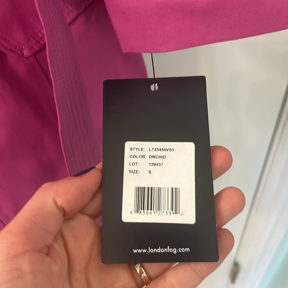 Like new London Fog trench with hood in Orchid - Picture 4 of 8